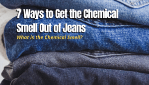 chemical smell on jeans - stacked pairs of jeans blue black grey
