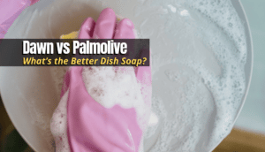 washing the plate with Dawn or Palmolive