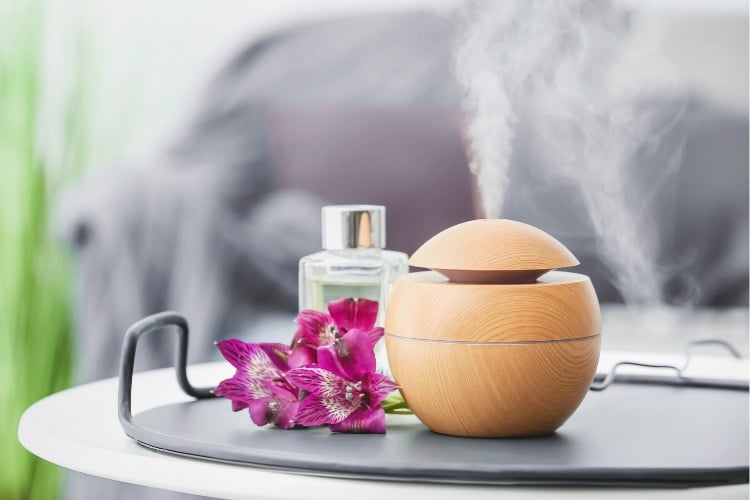 Scent masks stale air and creates a spa vibe
