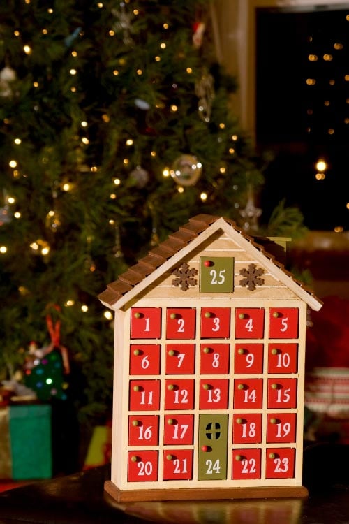 Your mantel is the perfect spot for your advent calendar