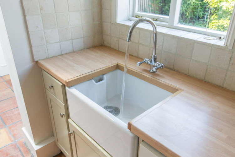 An apron sink is also known as a farmhouse sink