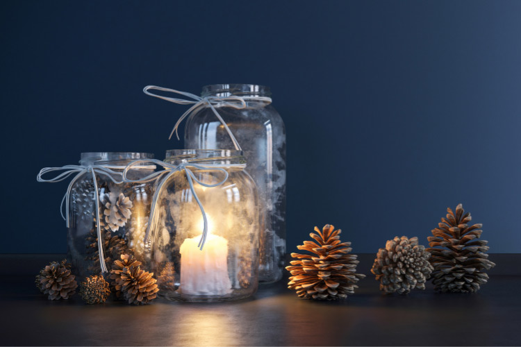 Mason jar lanterns are a versatile option