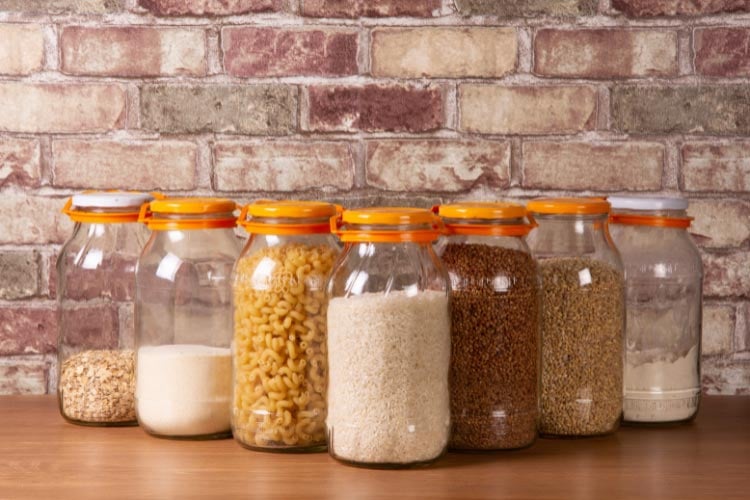 Mason jars are a more humble choice