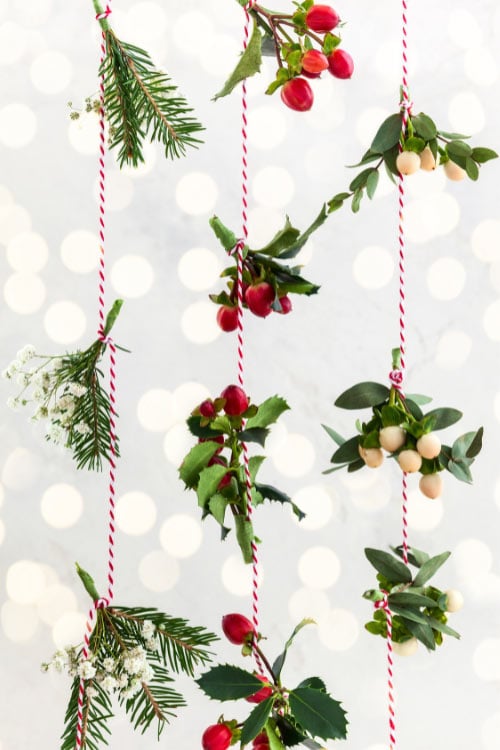 Natural garlands are a more eco friendly option