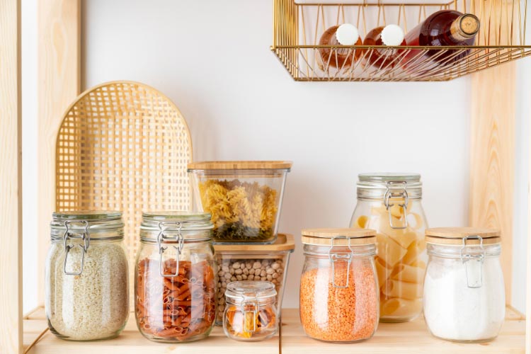 The kitchen will instantly feel tidy and put together when your everyday essentials like coffee