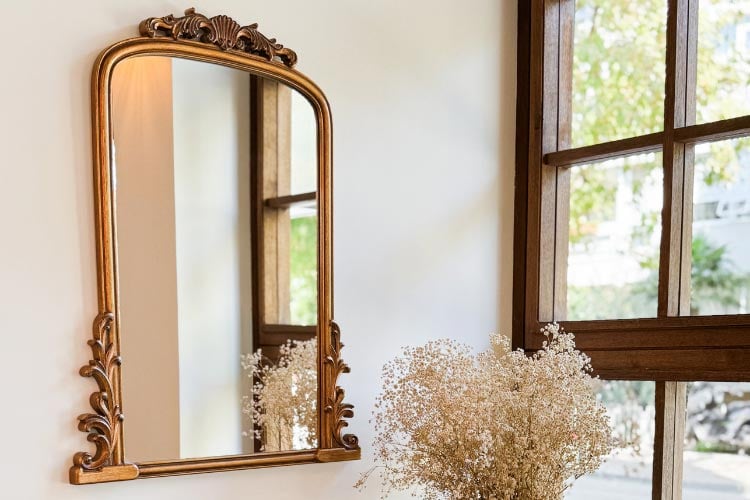 A mirror is an essential item in any bathroom