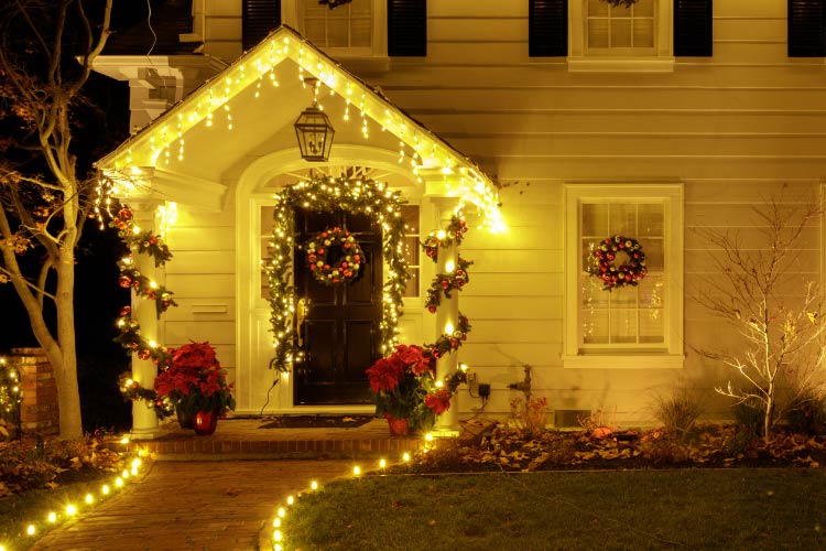 Lead your guests right up to it with festive walkway lights