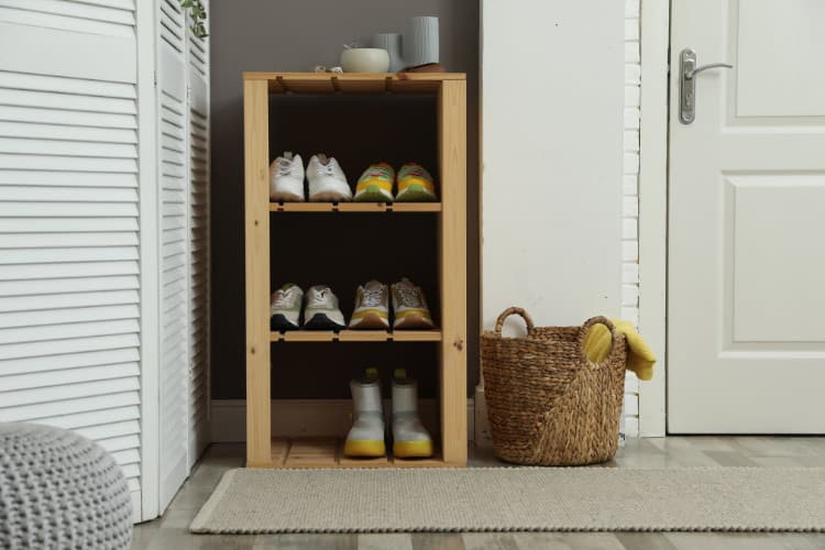 There are few projects and small mudroom ideas on a budget as cheap and sustainable as repurposing items you already own