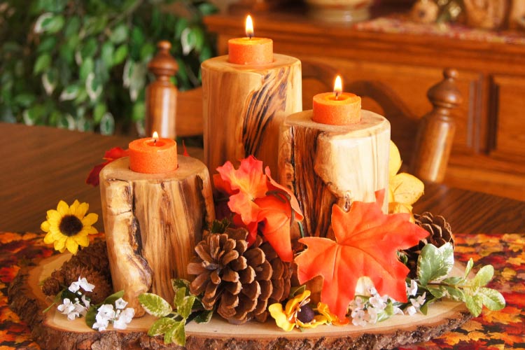 Natural and handmade centerpieces speak louder than overly polished store bought alternatives